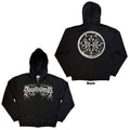 Bring Me The Horizon Unisex Zipped Hoodie: Metal Logo Genxsis (Black) (Back Print)