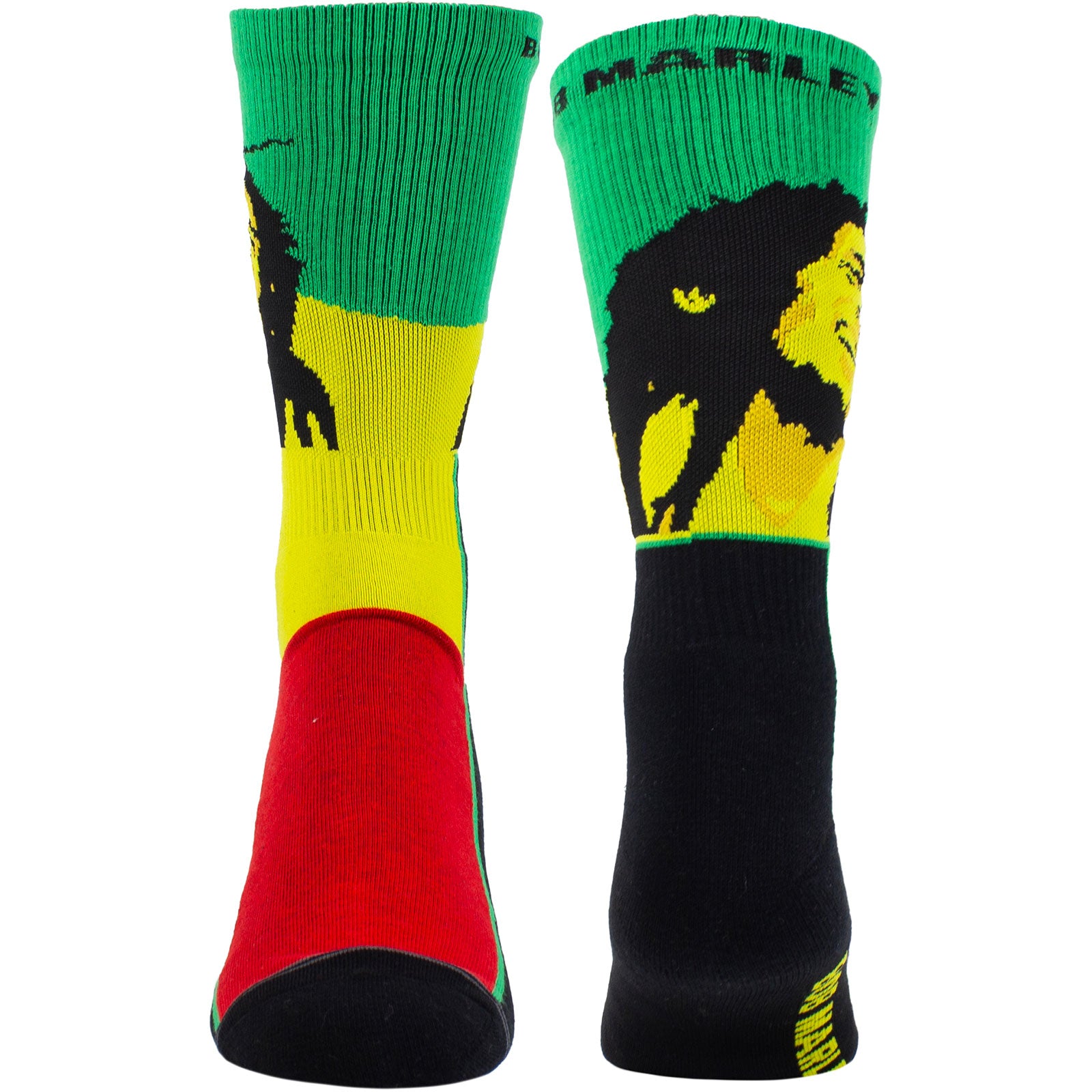 Bob Marley Unisex Crew Socks: Smile (Black)  (UK Size 6.5 - 11)