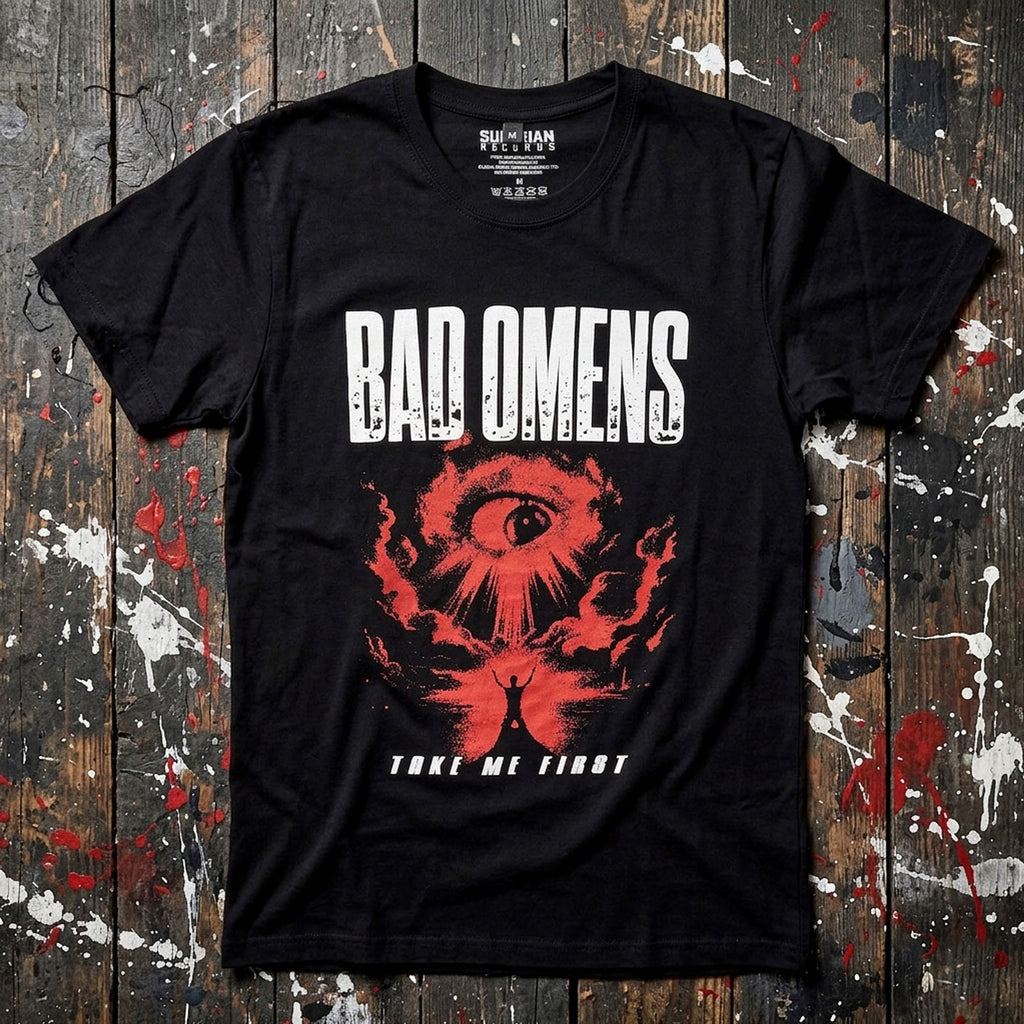 Bad Omens Unisex Premium Carbon T-Shirt: Red Eye (Black)