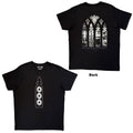 Bad Omens Unisex Premium Carbon T-Shirt: Stained Glass (Black) (Back Print)