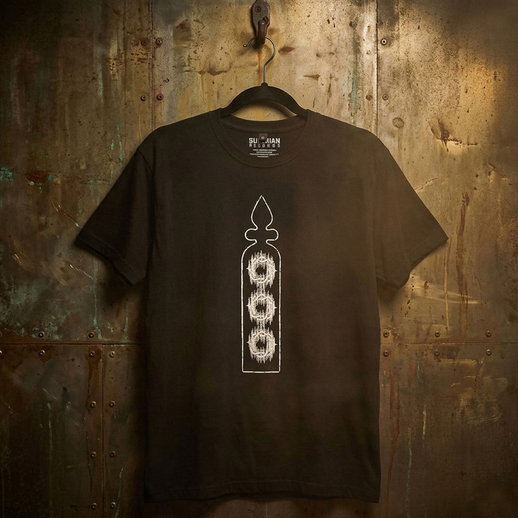 Bad Omens Unisex Premium Carbon T-Shirt: Stained Glass (Black) (Back Print)