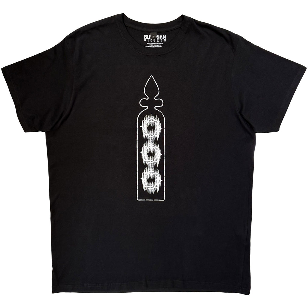 Bad Omens Unisex Premium Carbon T-Shirt: Stained Glass (Black) (Back Print)