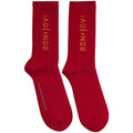 Bon Jovi Unisex Terry Socks: Original Logo (Red) (UK Size 7 - 11)