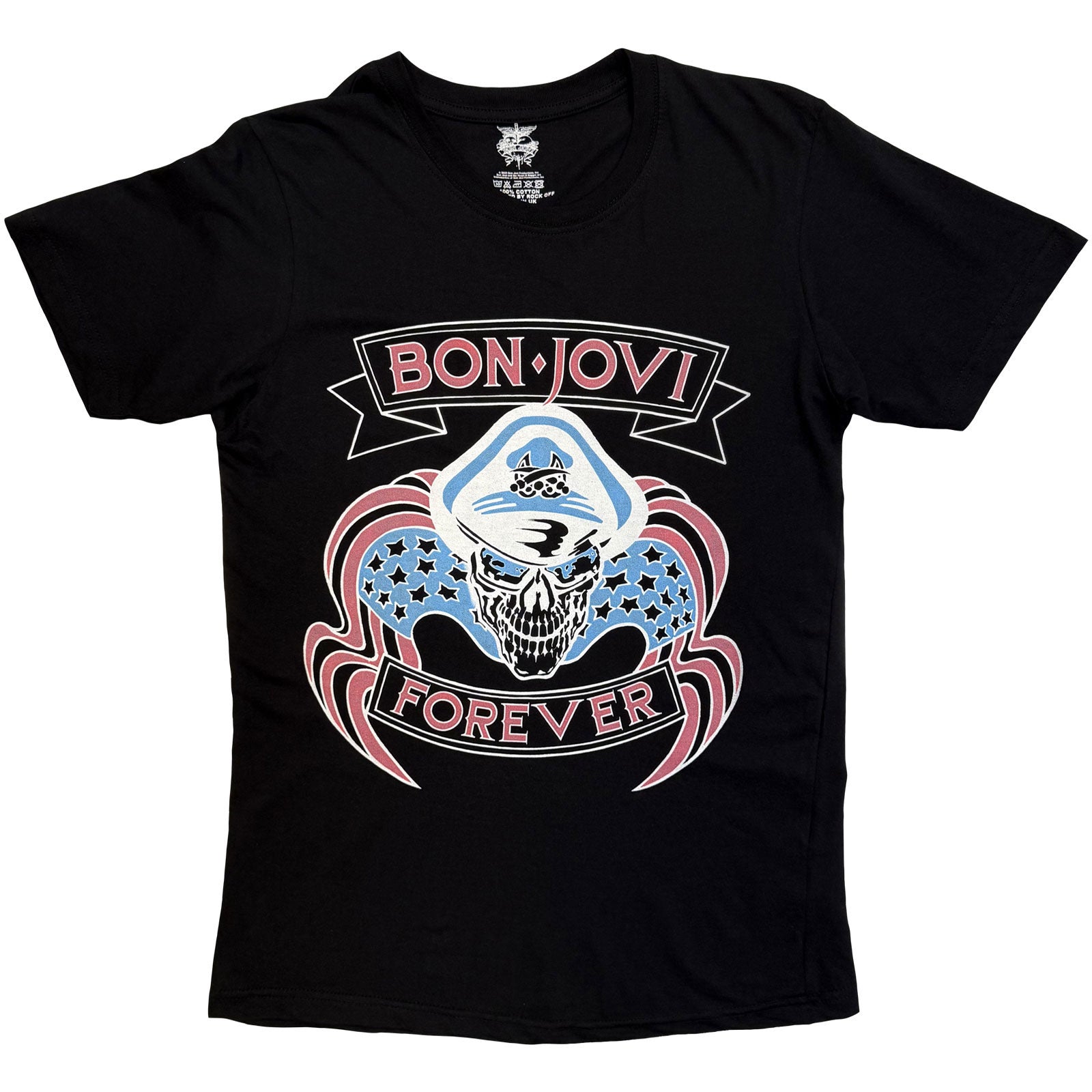 Bon Jovi Unisex T-Shirt: The Brotherhood (Black) (Back Print)