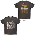 Bon Jovi Unisex T-Shirt: Slippery When Wet Tour '86-'87 (Charcoal Grey) (Back Print)