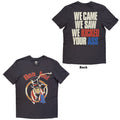 Bon Jovi Unisex T-Shirt: Kicked Ass (Charcoal Grey) (Back Print)