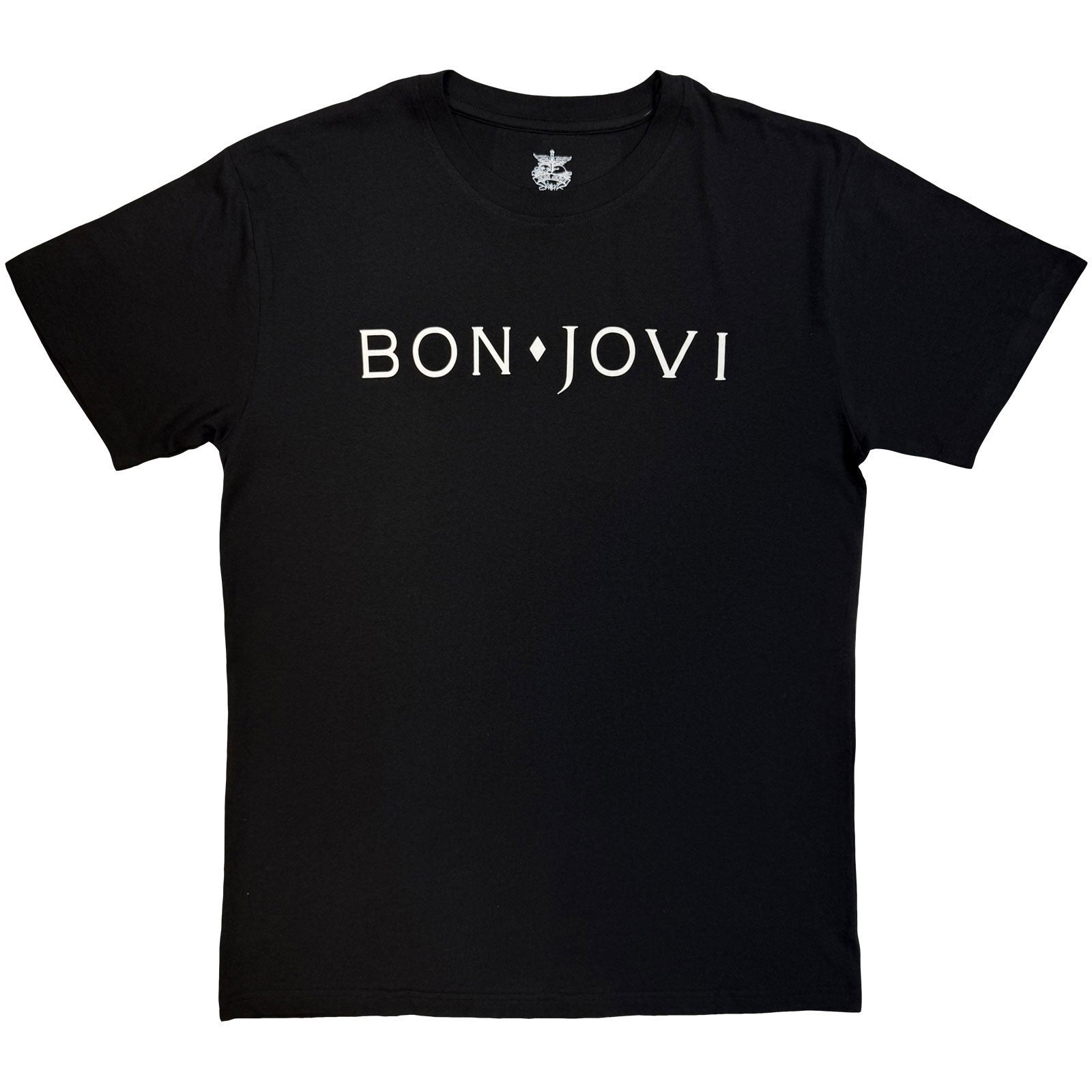 Bon Jovi Unisex T-Shirt: Logo Mono (Black)