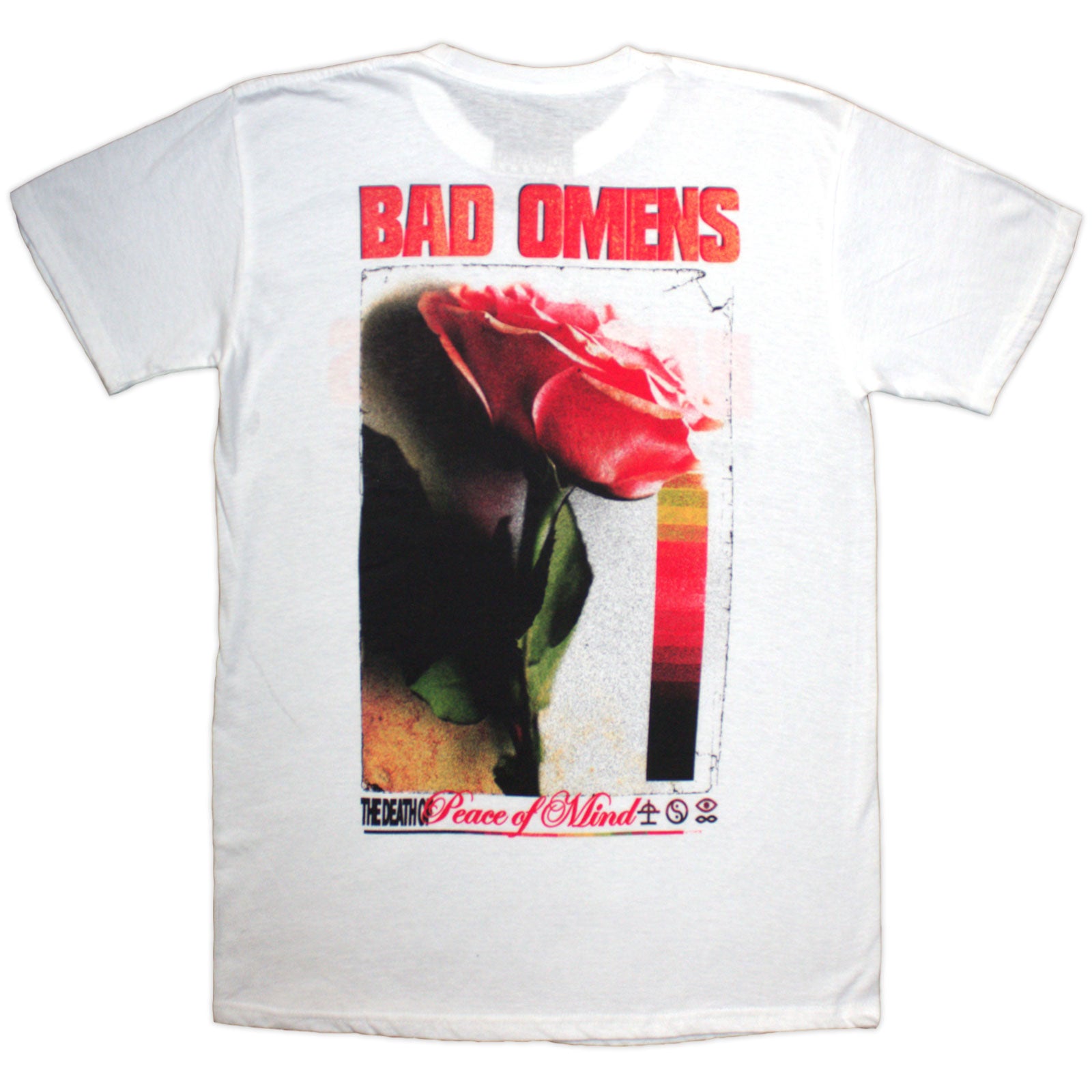 Bad Omens Unisex T-Shirt: Flower (White) (Back Print)