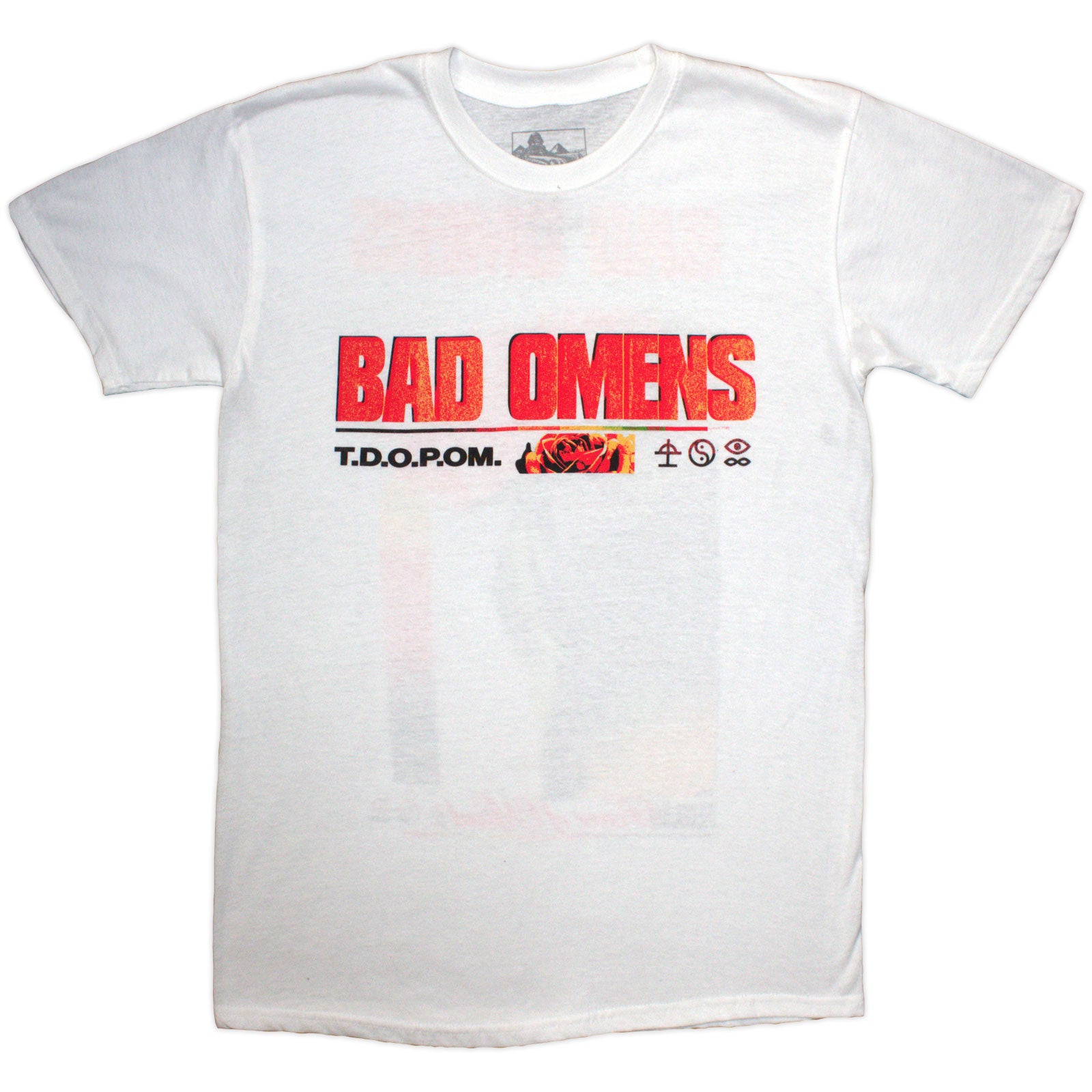 Bad Omens Unisex T-Shirt: Flower (White) (Back Print)