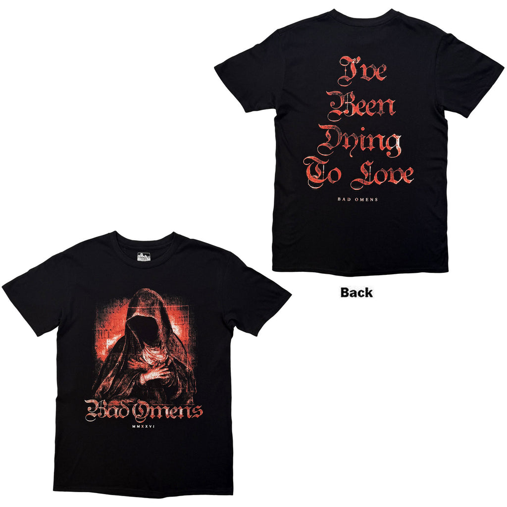 Bad Omens Unisex T-Shirt: Dying To Love (Black) (Back Print)