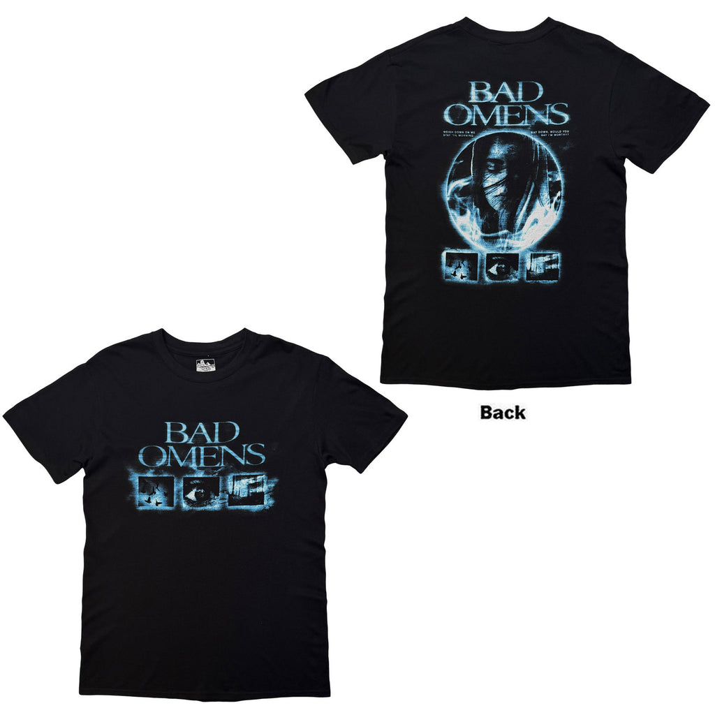 Bad Omens Unisex T-Shirt: Glowing Orb (Black) (Back Print)