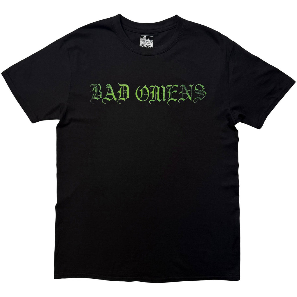 Bad Omens Unisex T-Shirt: Green Angel (Black) (Back Print)