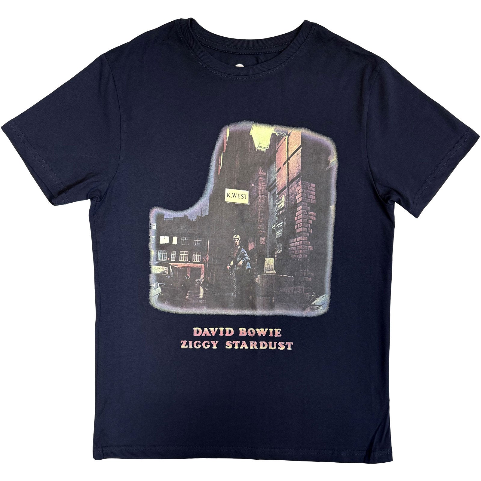 David Bowie Unisex T-Shirt: Ziggy Stardust (Navy Blue)