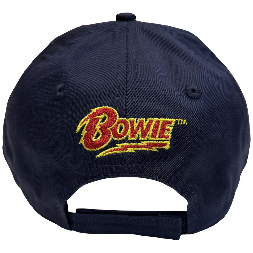 David Bowie Unisex Baseball Cap: Flash Logo (Navy Blue)