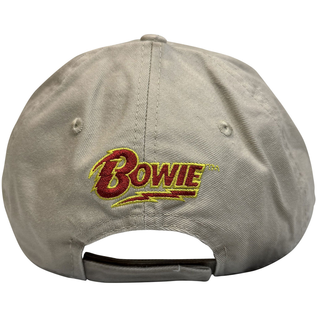David Bowie Unisex Baseball Cap: Flash Logo (Sand)