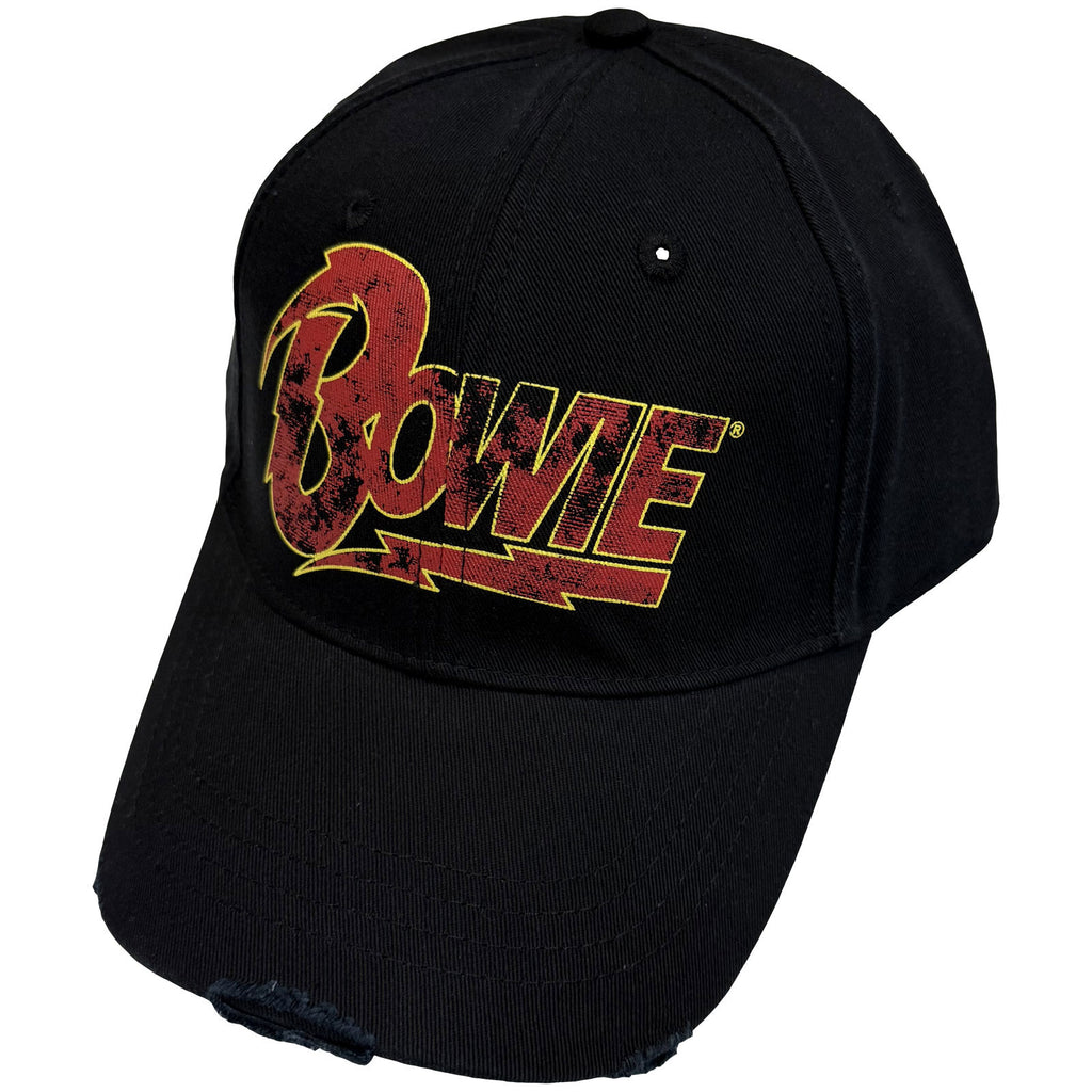 David Bowie Unisex Baseball Cap: Flash Logo (Black)