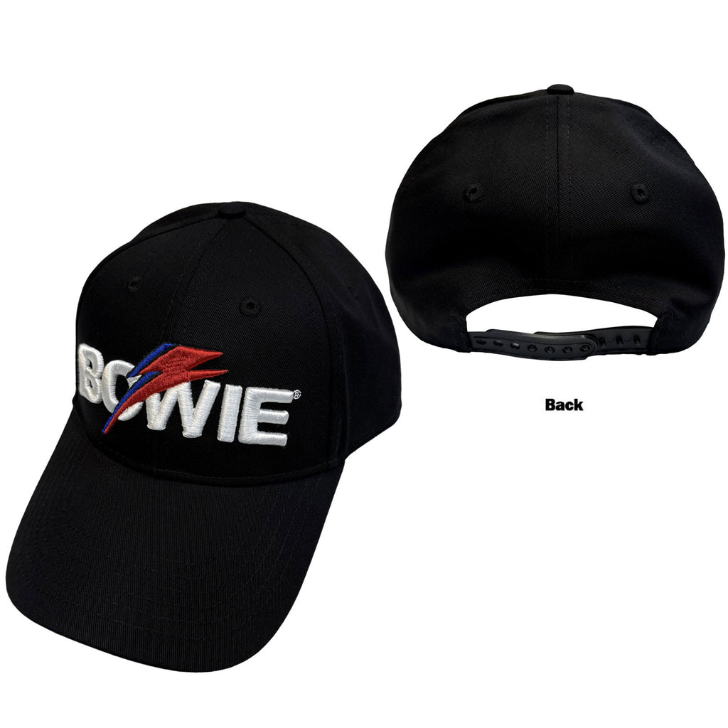 David Bowie Unisex Baseball Cap: Aladdin Sane Bolt Logo (Black)