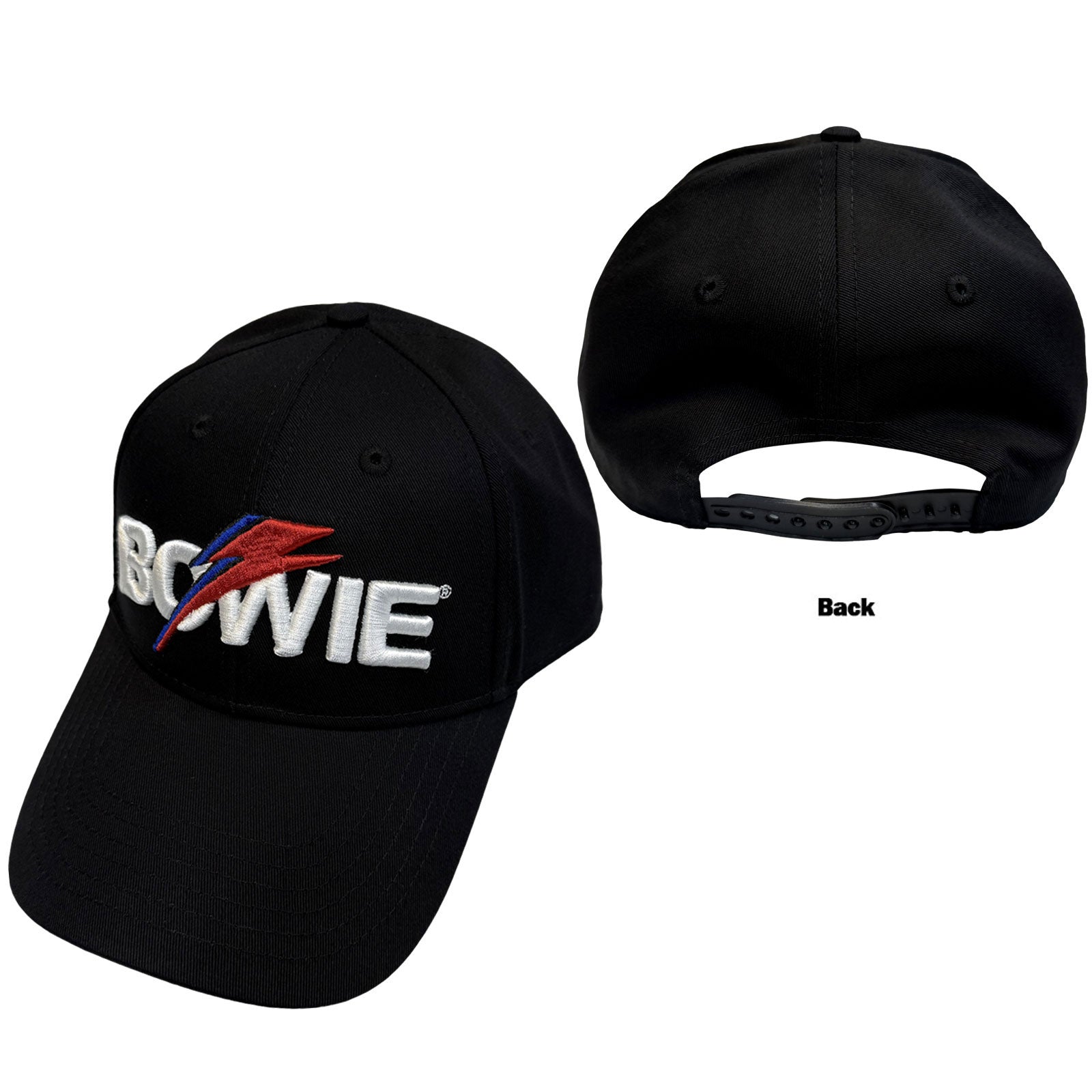 David Bowie Unisex Baseball Cap: Aladdin Sane Bolt Logo (Black)