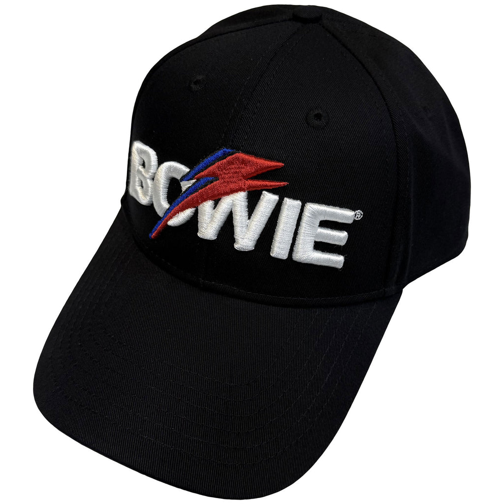 David Bowie Unisex Baseball Cap: Aladdin Sane Bolt Logo (Black)