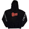 David Bowie Unisex Pullover Hoodie: Rebel Rebel (Black)(Sleeve Print)