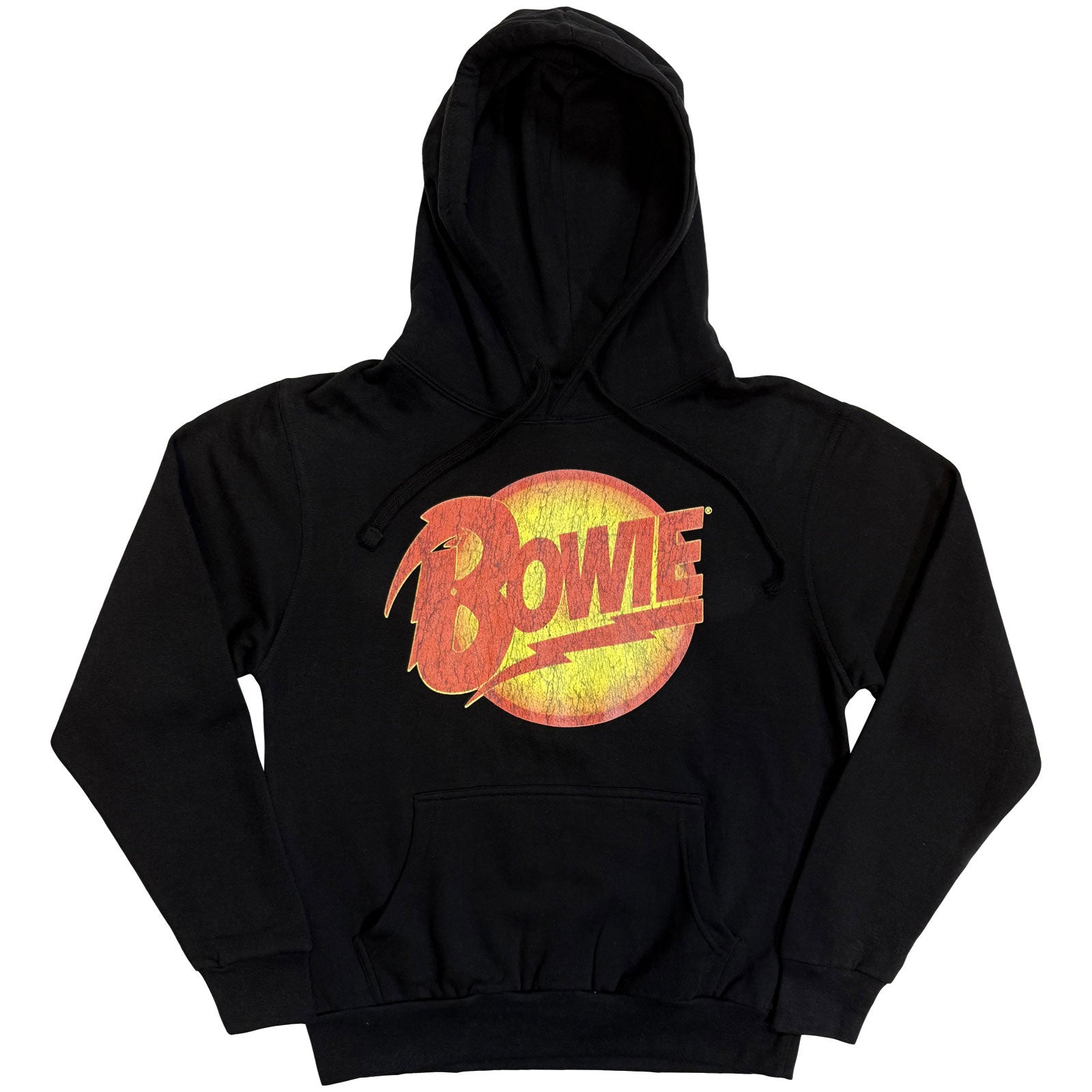 David Bowie Unisex Pullover Hoodie: Vintage Diamond Dogs Logo (Black)