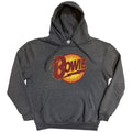 David Bowie Unisex Pullover Hoodie: Vintage Diamond Dogs Logo (Charcoal Grey)