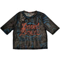 David Bowie Ladies Mesh Crop Top: 1978 World Tour (Black)
