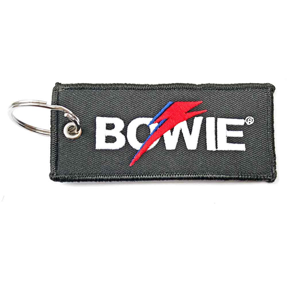 David Bowie Patch Keychain: Flash Logo (Double Sided)