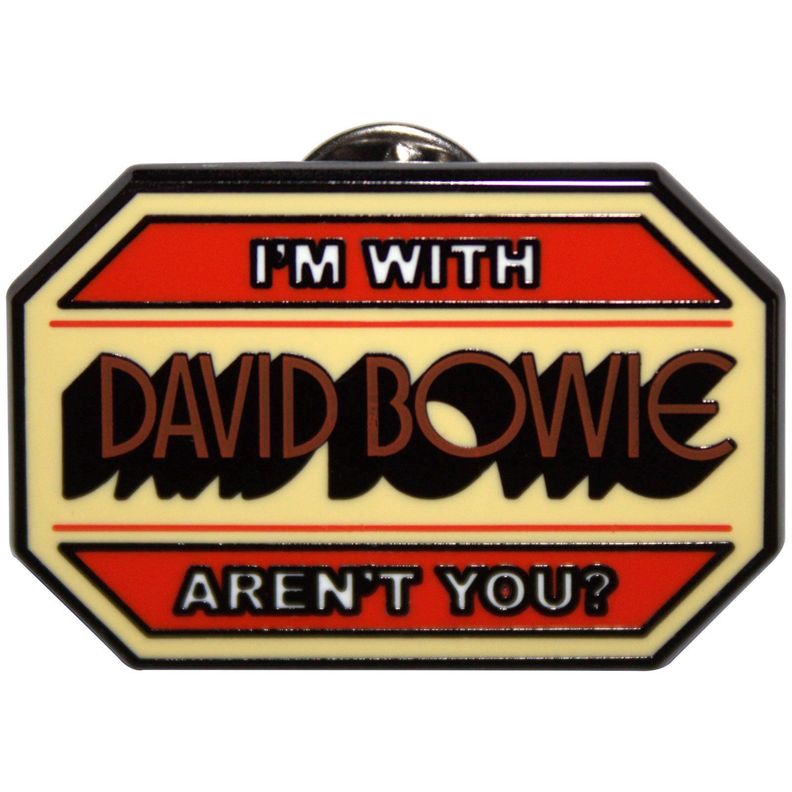 David Bowie Pin Badge: I'm With...