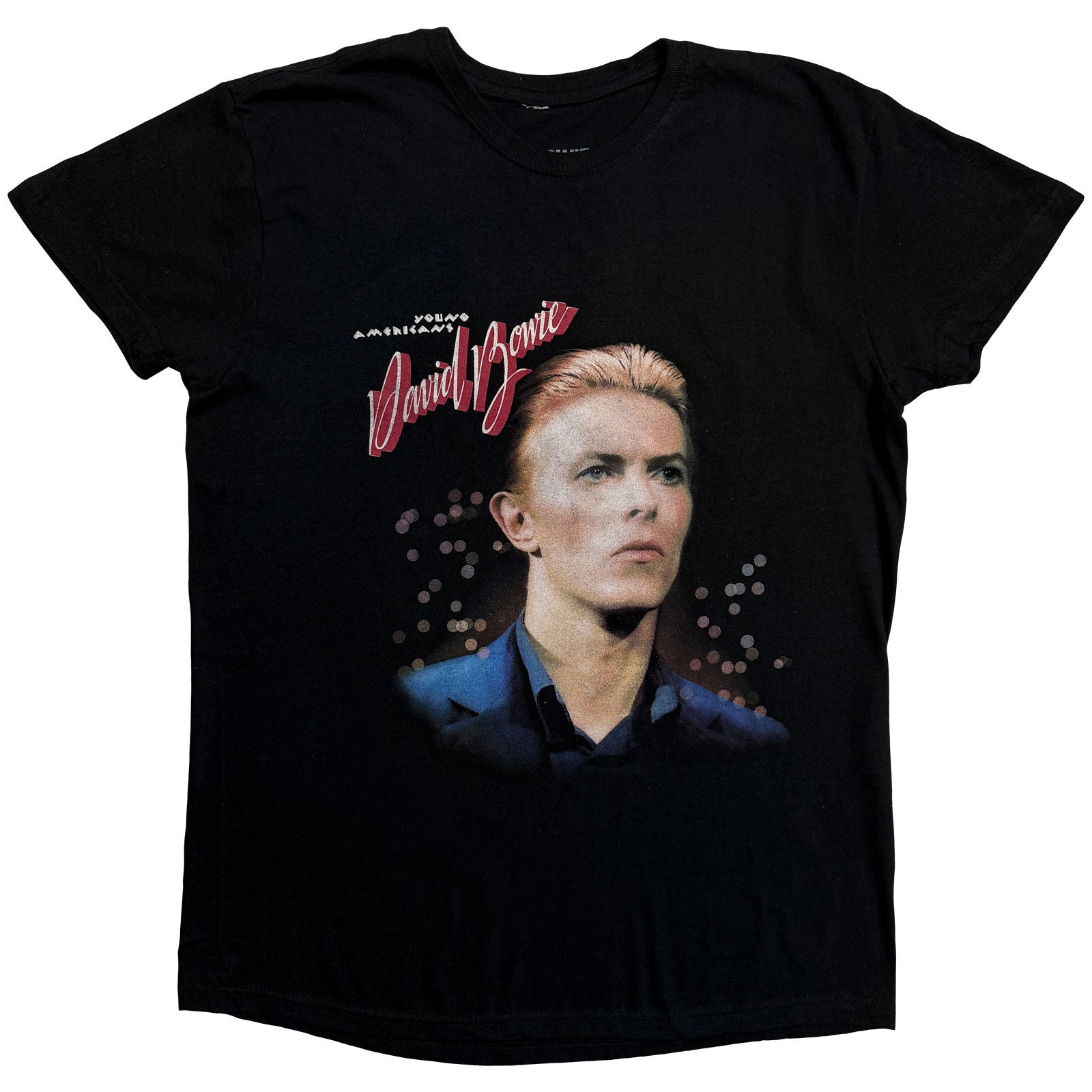 David Bowie Unisex T-Shirt: Young Americans (Black) (Back Print)
