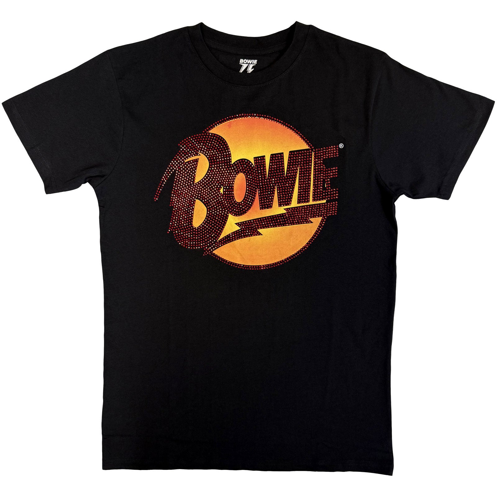David Bowie Unisex T-Shirt: Diamond Dogs Logo (Black) (Embellished)