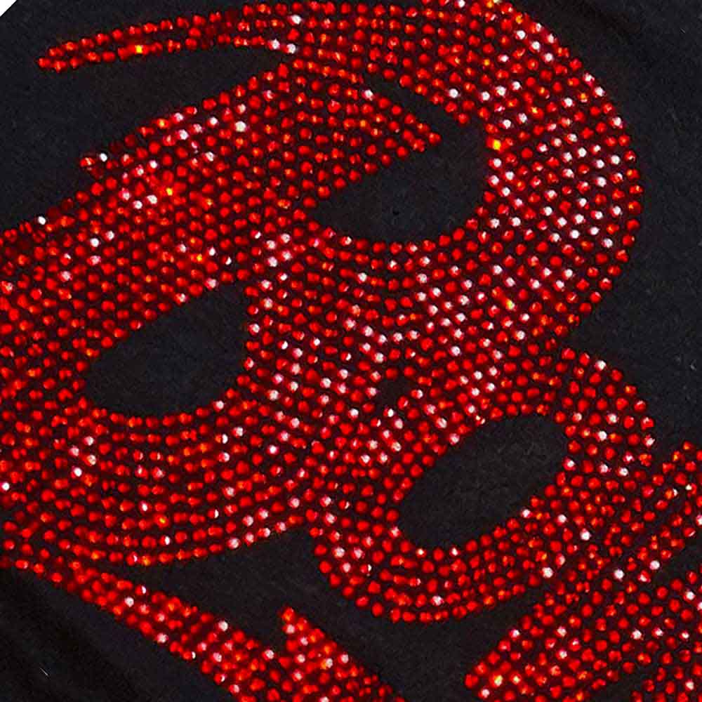 David Bowie Unisex T-Shirt: Logo (Black) (Embellished)