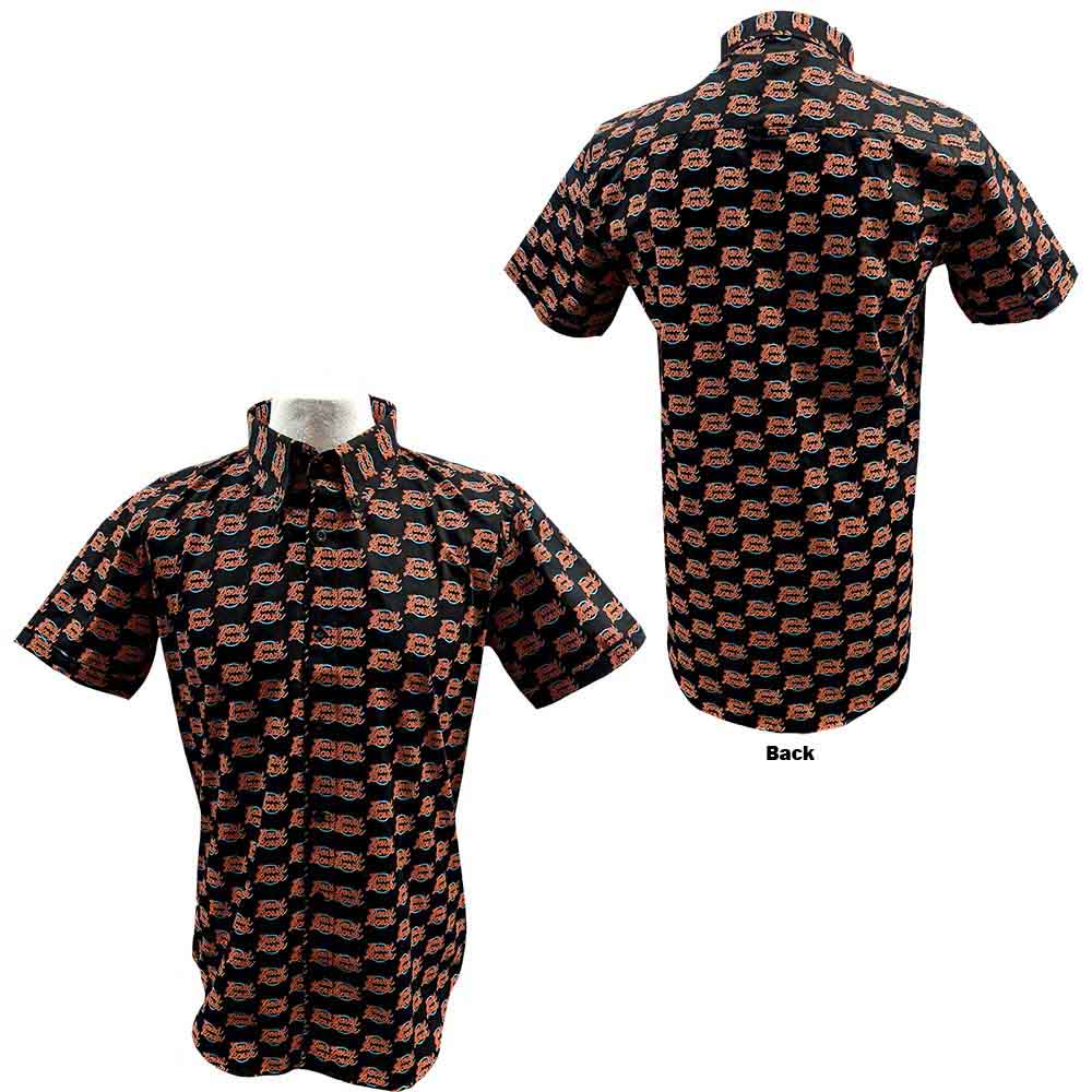 David Bowie Unisex Casual Shirt: World Tour Logo Pattern (Black) (All Over Print)