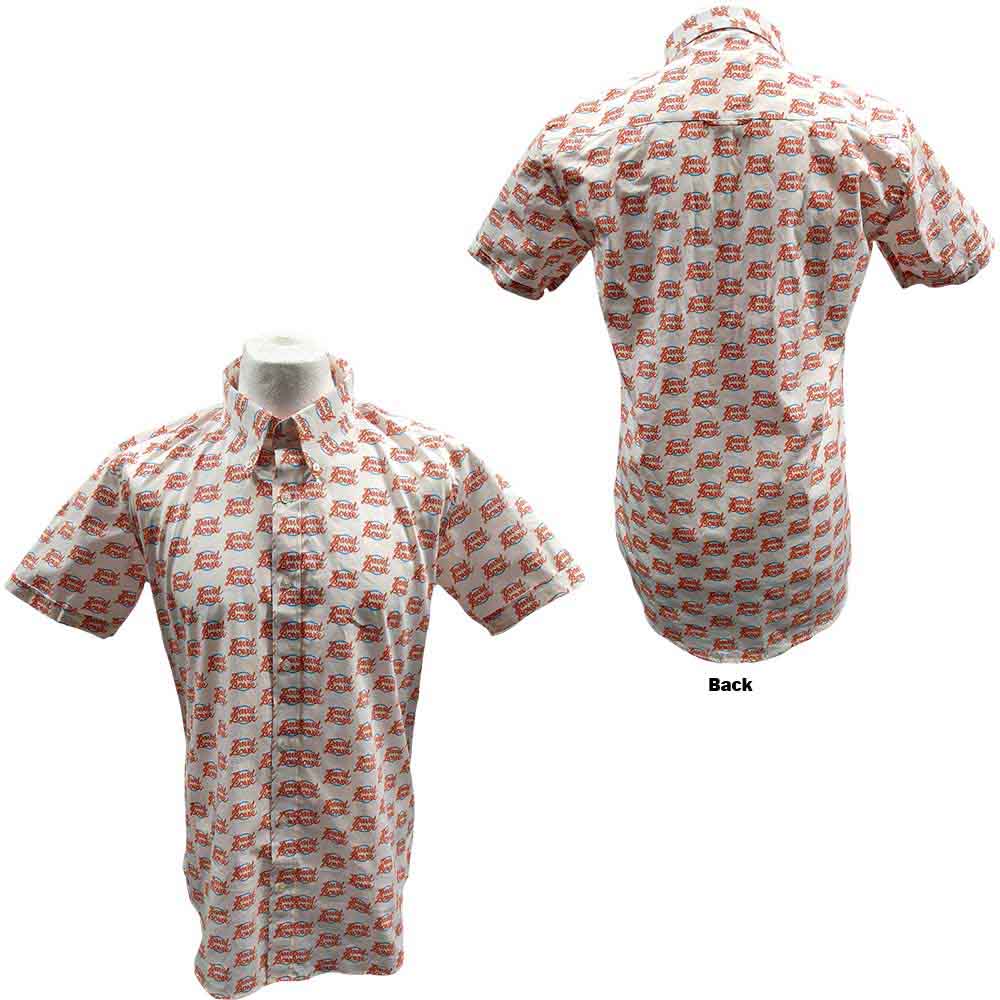 David Bowie Unisex Casual Shirt: World Tour Logo Pattern (White) (All Over Print)
