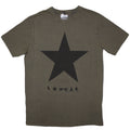David Bowie Unisex Stone Wash T-Shirt: Blackstar (Green)
