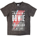 David Bowie Unisex Stone Wash T-Shirt: Hammersmith Odeon (Charcoal Grey)