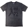 David Bowie Unisex Stone Wash T-Shirt: Rainbow Theatre (Charcoal Grey)