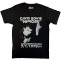 David Bowie Unisex T-Shirt: Heroes Earls Court (Black)