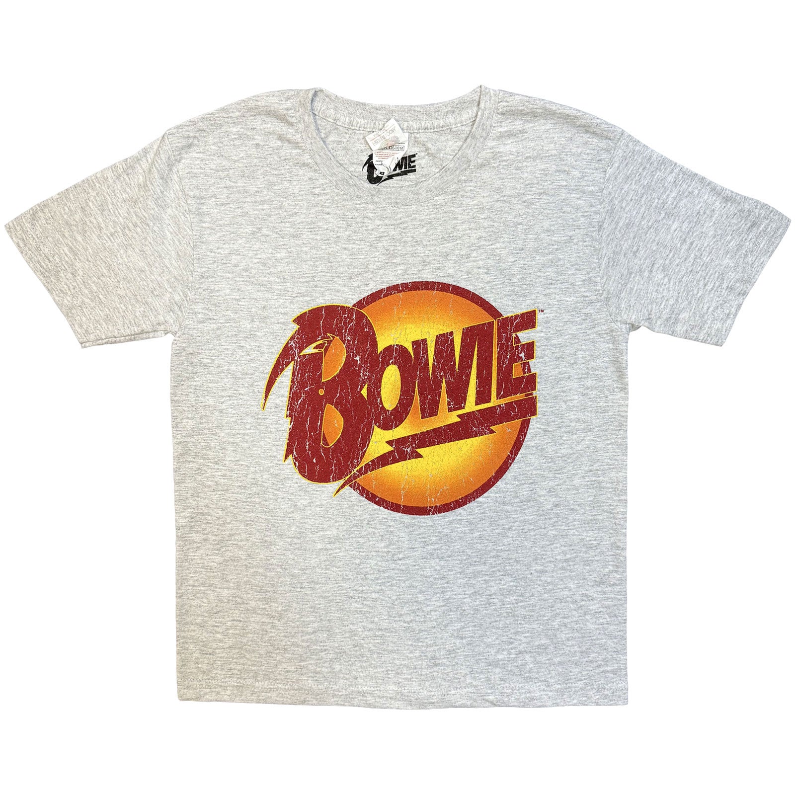 David Bowie Kids T-Shirt: Vintage Diamond Dogs Logo (Heather Grey)