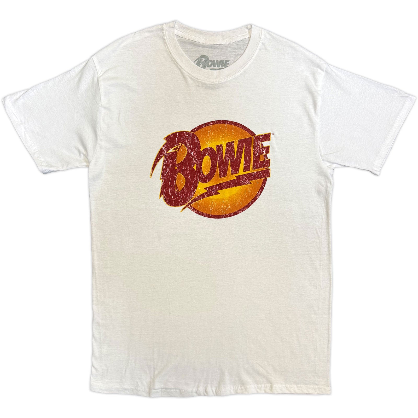 David Bowie Unisex T-Shirt: Vintage Diamond Dogs Logo (White)