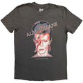 David Bowie Unisex T-Shirt: Aladdin Sane (Charcoal Grey)