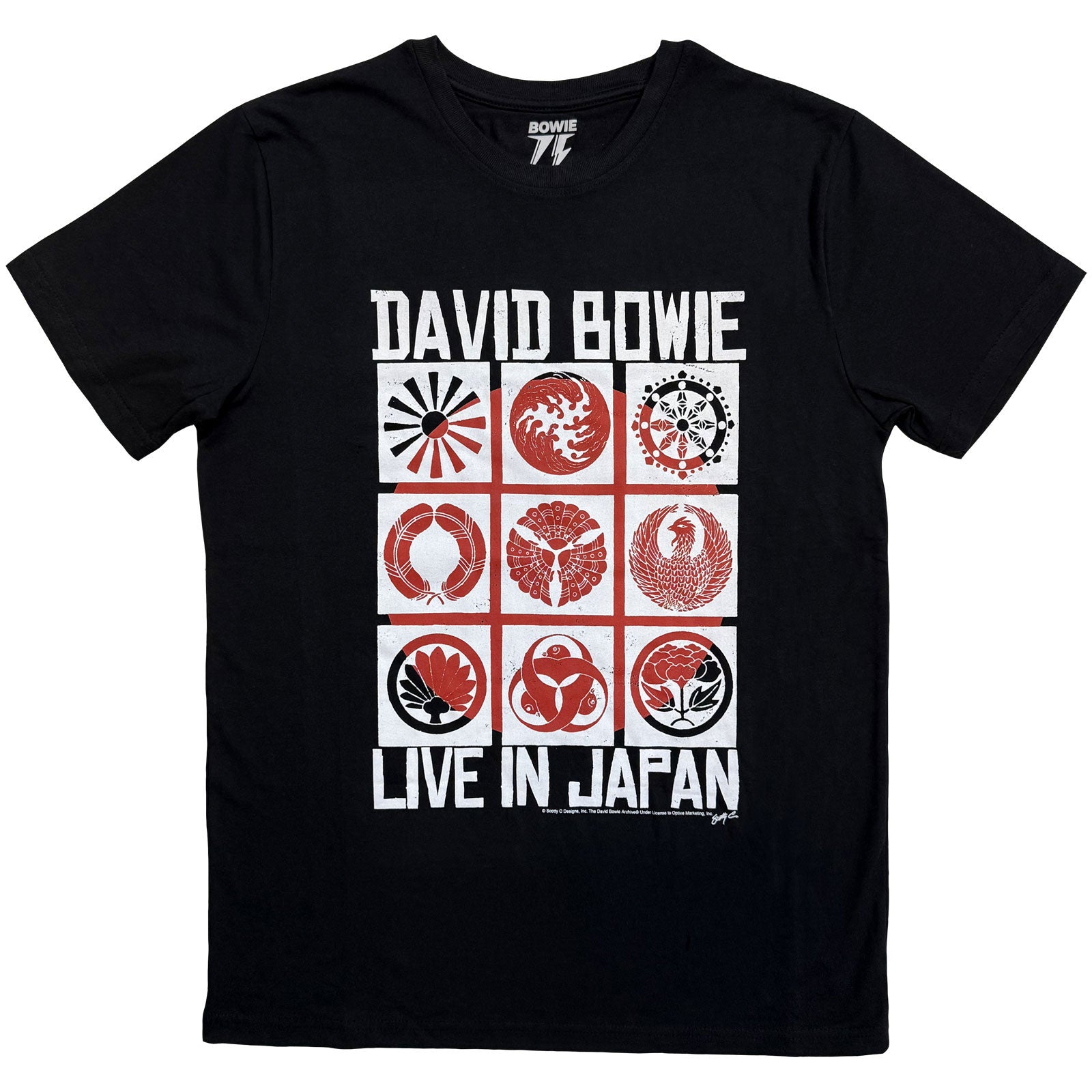 David Bowie Unisex T-Shirt: Live in Japan (Black)