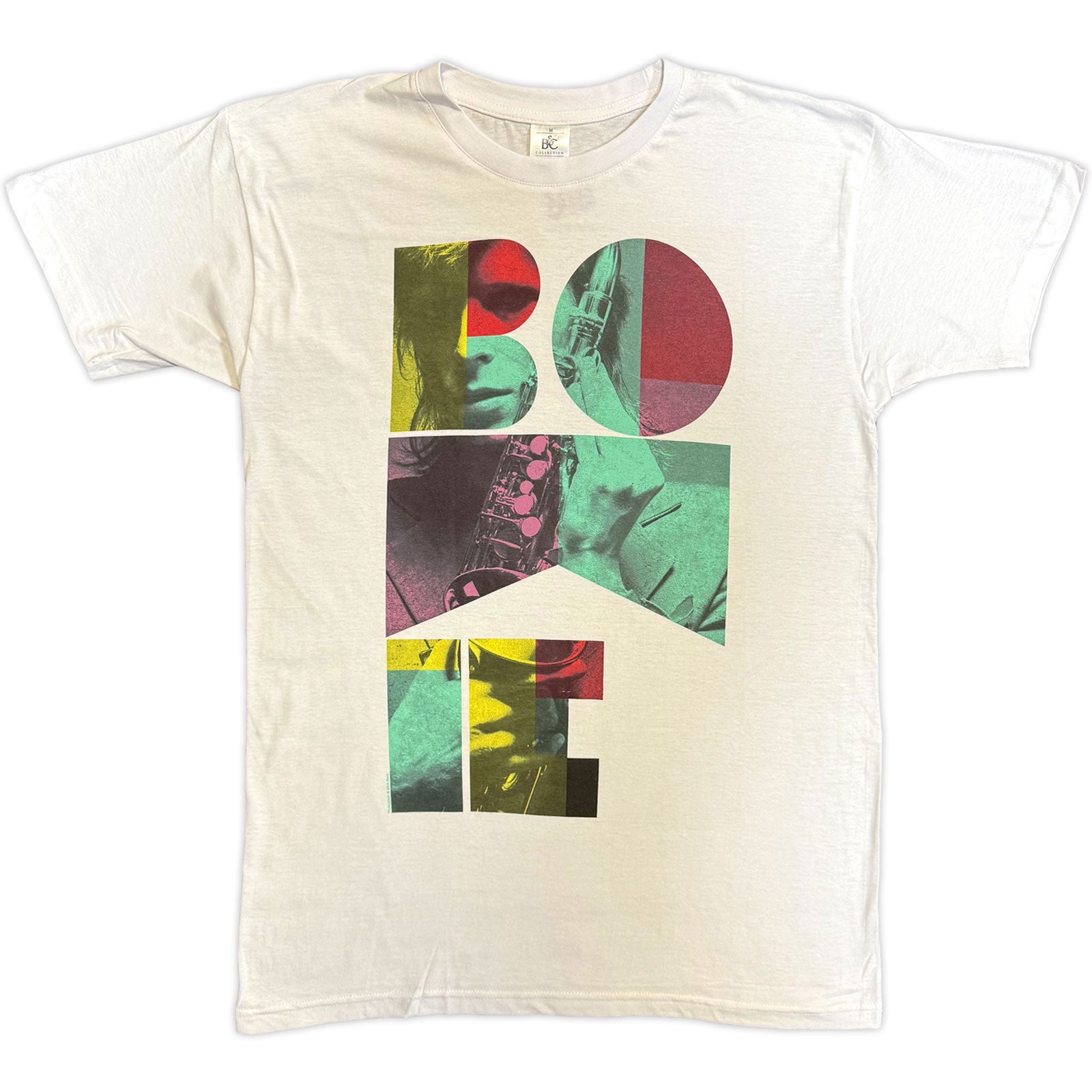David Bowie Unisex T-Shirt: Colour Sax (White)