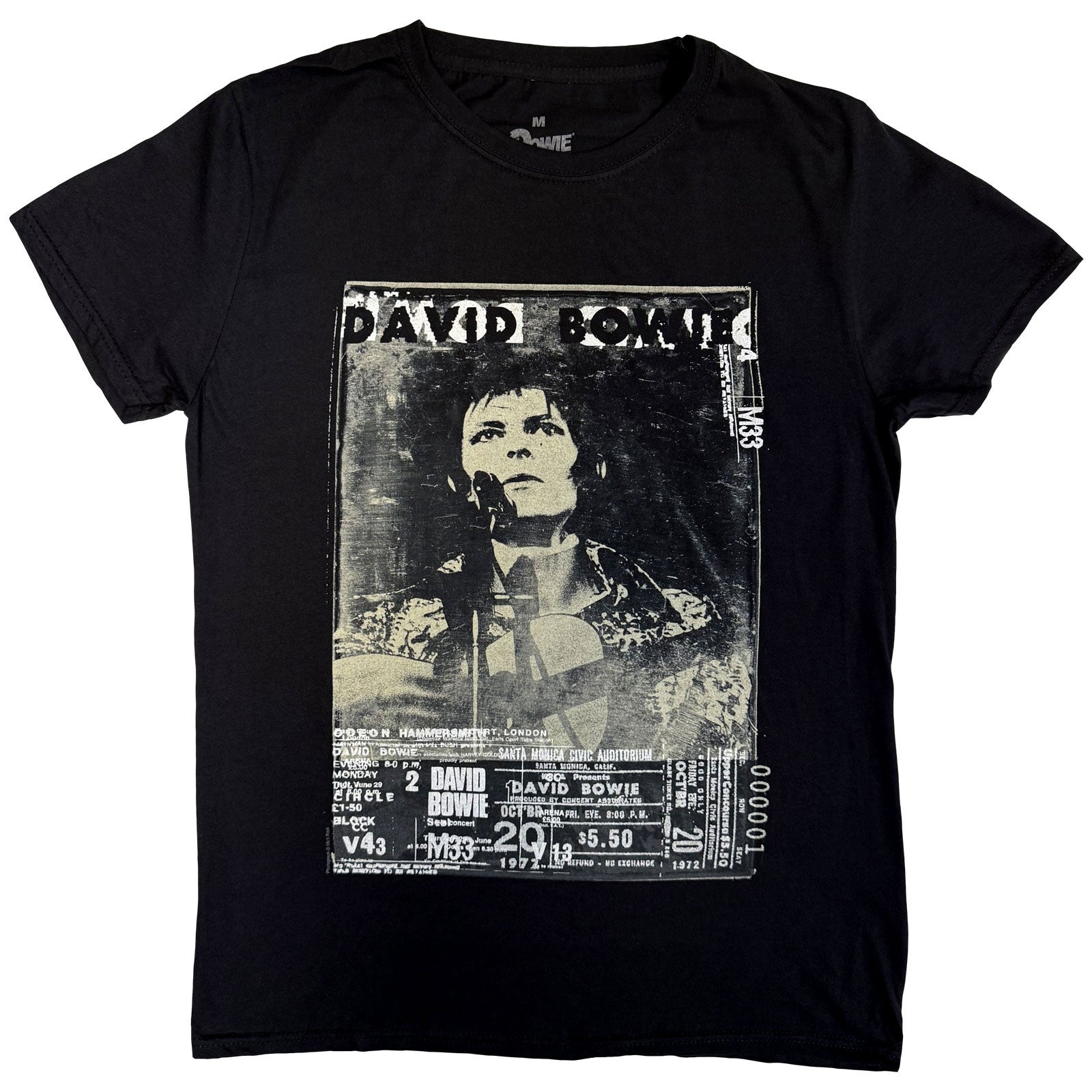 David Bowie Unisex T-Shirt: Ziggy (Black)