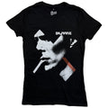 David Bowie Ladies T-Shirt: X Smoke Red (Black)