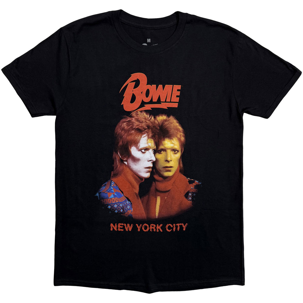 David Bowie Unisex T-Shirt: New York City (Black) (Back Print)