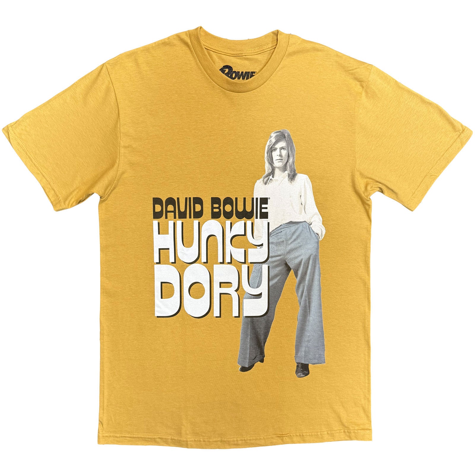 David Bowie Unisex T-Shirt: Hunky Dory 2 (Mustard Yellow)