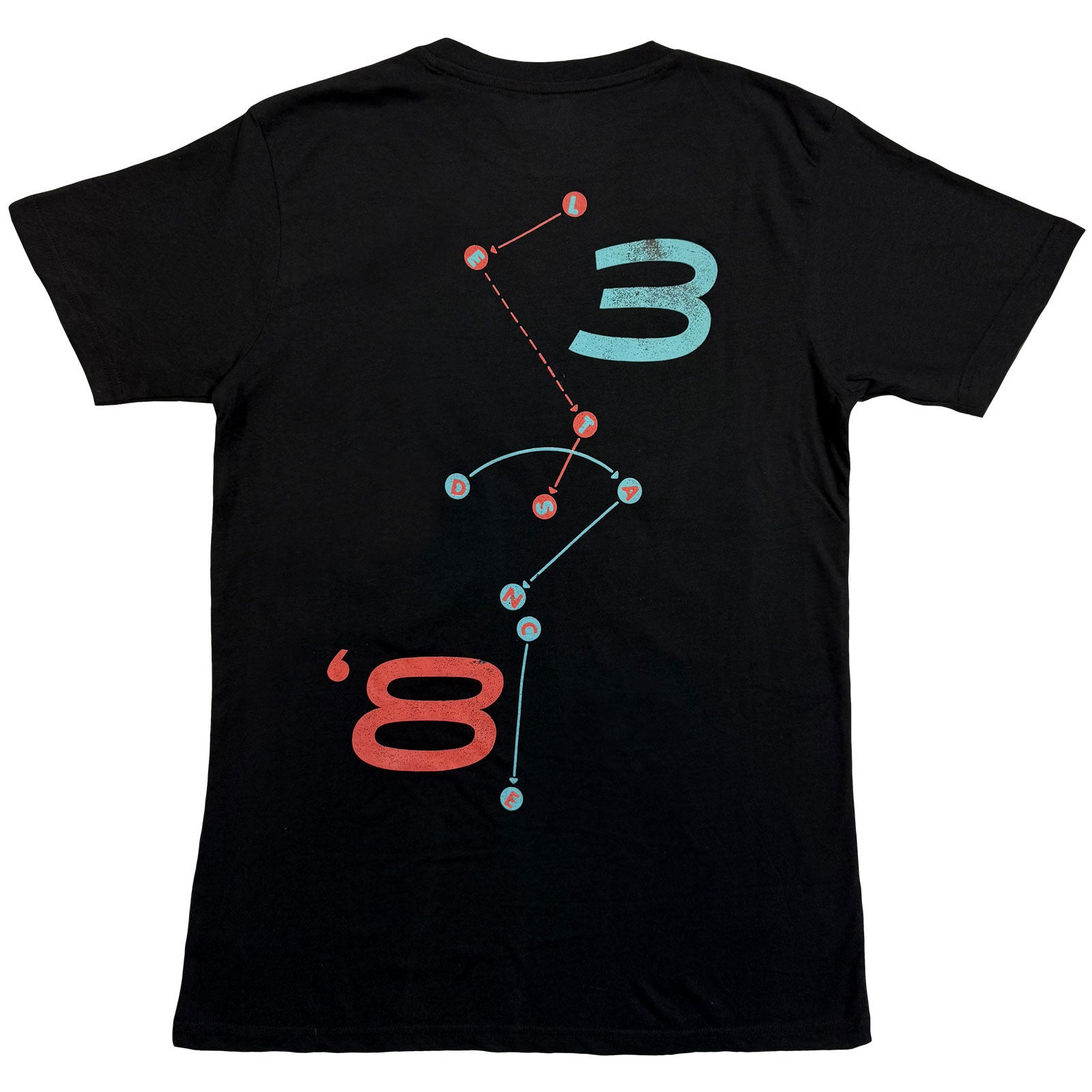 David Bowie Unisex T-Shirt: Circle Scream (Black) (Back Print)