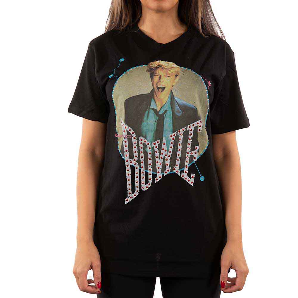 David Bowie Unisex T-Shirt: Vintage '83 (Black) (Embellished)