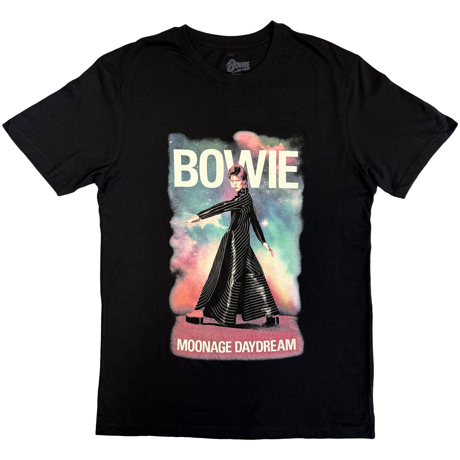David Bowie Unisex T-Shirt: Moonage 11 Fade (Black) (Embellished)